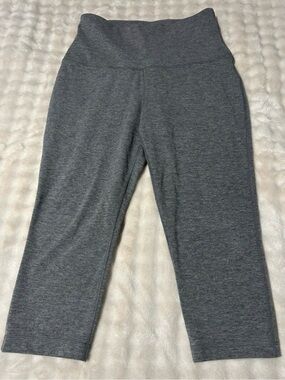 Zelos Gray High-Waist Active Capri Pants